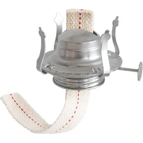 Oil Lamp Burner #2 Size Oil Lamp Replacement Kerosene Lamp Parts Fits Hurricane Antique Vintage Oil Lamps for a 3 Inch Base Chimney - Silver