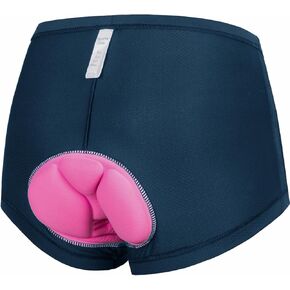 qualidyne Women's Cycling Underwear 4D Padded Gel Bike Bicycle Shorts Mountain Undershorts Riding Briefs Blue