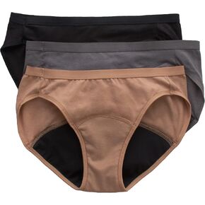 Hanes Women's Comfort, Period. Underwear, Moderate Leaks, Bikini, Boyshort Or Brief, 3-pack