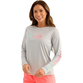 HUK Womens Pursuit Long Sleeve Shirt, Performance Shirt + Sun Protection