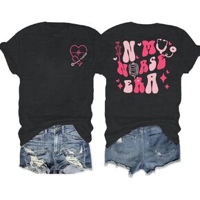 ممرضة قميص ممرضة الحياة tshirt التمريض طالب الممرضات الممرضات الأسبوع ممرضة هدية عرض غير رسمي قمم قصيرة الأكمام