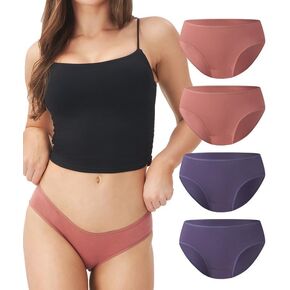David Archy Womens Cotton Bikini Intevable Lowble Low Rise Soft Strench Hipster Banties for Women Multipack