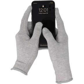 DefenderShield EMF Radiation Protection Gloves – Computer & Cell Phone Gloves Touchscreen-Friendly – Comfortable EMF Protection for Cell Phone Use – Large Size, Anti-Odor & Anti-Static Material