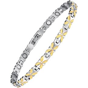 Magnetic Anklet Bracelets for Women Elegant Titanium Steel Magnet Bracelet Adjustable (10.5")