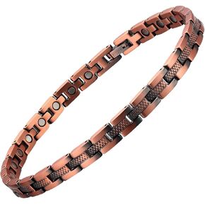 MagEnergy Copper Ankle Bracelet for Women - 99.9% Pure Copper Magnetic Anklets with 3500 Gauss Magnets - 10 Inch Adjustable Fishtail Anklets Jewelry Gift