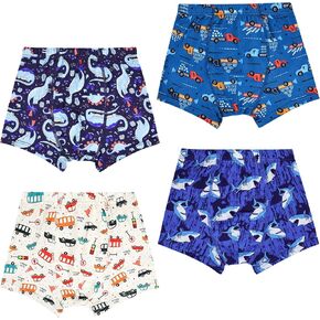 Moomoo Baby Boys Boys Boxer Birps 4 Packs Boys Boys Intelder