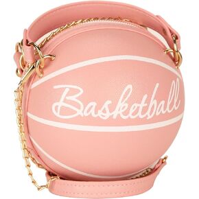 LoveWLC basketball Shaped purse Cross Body Bag,PU Handbag Shoulder Bag for Girls Women