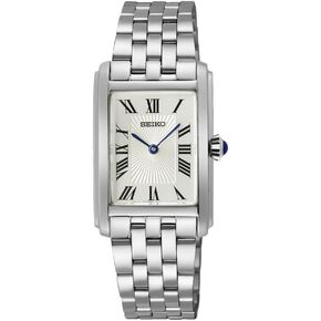 Seiko SWR083 Women's Wristwatch, Rectangle Face, Quartz, Silver, Bracelet Type