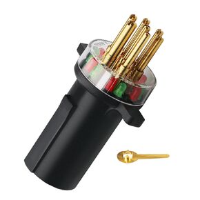 7-Way Round Pin Tractor Plug Tester,7865L Trailer Light Tester for Testing Turn Signals,Hazard Lights, Brake Lights and More，Making Troubleshooting Electrical Issues Quick and Straightforward