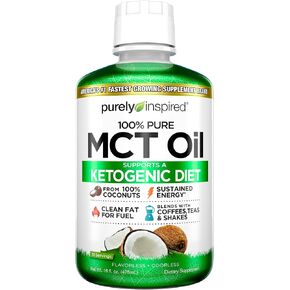 MCT OIL | مستوحاة من زيت MCT نقي بحت | مصادر من زيت جوز الهند ، غير المعدلة وراثيا | يدعم الوجبات الغذائية Keto & Paleo | يمزج مع القهوة والشاي والهز | زيت MCT للطاقة المستمرة | unlavored ، 16 fl oz