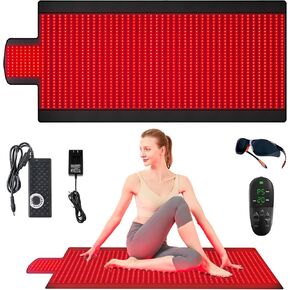 Red Light Therapy Mat, 420 LEDs Infrared Light Therapy Pad with 660nm & 850nm Dual Wavelengths, Portable Red Light Therapy Device for Pain Relief, Skin Rejuvenation and Muscle Recovery