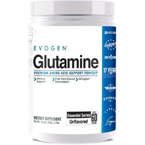 Evogen Glutamine - Premium Recovery Amino Acid | Supports Muscle Recovery | L-Glutamine | Unflavored | 60 Servings