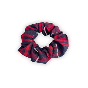 Plaid scrunchie, ClassExceed school uniform plaid, Back to school, handmade school uniform hair accessories (White forest Yellow Navy Plaid80)