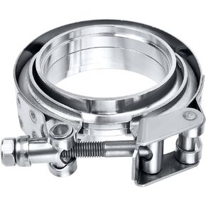 EVIL ENERGY Quick Release V Band Clamp with Flange Male Female 304 Stainless Steel (2, 3.0")