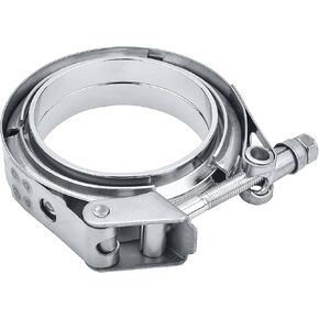 EVIL ENERGY V Band Clamp Quick Release Stainless Steel with Flange Flat Mild Steel 3.0 Inch