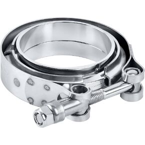 EVIL ENERGY 2.5 Inch V Band Clamp Stainless Steel with Flange Flat Mild Steel 2PCS