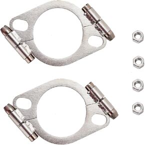 2 Sets 2-1/2 Inch Split Exhaust Flange Repair Kit,2 Bolt 2.5''/63.5mm Flat Split Flange Repair Replacement kit Exhaust Flange Connection Kit (2.5 Inch)