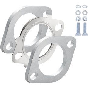 Universal Fit 2 Bolt 2.5 Inch Exhaust Flange Repair Kit Gasket with Bolts and Nuts Exhaust Flange Connection Kit,2.5 Exhaust Flange Repair Kit (2.5")