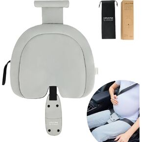 Car Seat Cushion for Pregnancy, Integrated Abdominal Pad, Elastic Breathable Fabric Reduce Rubbing Belly, Enhance Driving and Traveling Comfort (Black)