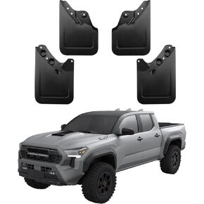 Ecarzo 2025 Upgraded Mud Flaps Splash Guards Compatible with 2024 2025 Tacoma Accessories, All Weather Front and Rear Mud Guards No Drilling Tacoma Exterior Accessories Mudflaps OEM Fender Flares 4PCS