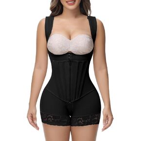 M MYODRESS Fajas Colombianas Moldeadoras Post Surgery Compression Garment Girdles for Women Body Shaper Tummy Control Full Body Postparto Corsets Stage 2 Faja Curvy Snatched Plus Size Waist Trainer