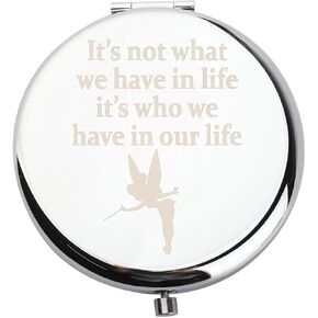 WUSUANED Fairy Tale Pixie Makeup Mirror It’s Not What We Have in Life It’s Who We Have in Our Life Jewelry TinkerBell Gift Peter Gift (Pixie Lover Mirror) in Saudi Arabia