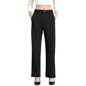 Women's Dress Pants Work High Waisted Trousers Business Casual Straight Leg Slacks 30"
