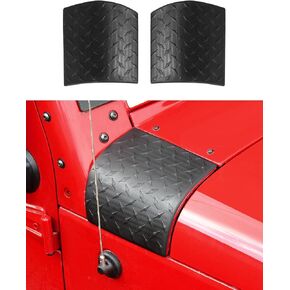 Cowl Body Armor Outer Cowling Cover Trim Fit for 2007-2018 Jeep Wrangler JK JKU Unlimited Rubicon Sahara X Off Road Sport Corner Guards Side Hood Engine Hood Body Armor Cover