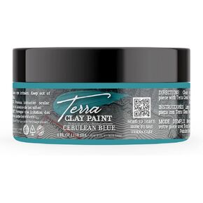 Dixie Belle Terra Clay Paint | Blue Agave (4oz) | Blue-Green Water-Based Terra Artisan Clay Paint for DIY | Paint for Wood, Canvas, Tile, Fabric, Home