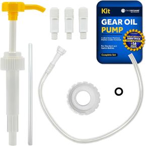 Five Oceans Gear Oil Pump for Standard Quart Bottles and Gallon Bottles, 8cc Per Pump Stroke - Includes 3/8-Inch, 8mm and 10mm Adapters, Fits Most Marine Boat Outboard and Sterndrives Motors - FO4770