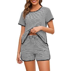 مجموعات بيجاما من القطن للنساء 2 قطعة صالة مجموعة PJ in Kuwait