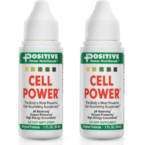 قطرات الأكسجين Cell Power® 1 أوقية (حزمة من 2) - مكملات غذائية سائلة مخصبة للبنجر والعنب وبروتين الخضار - قطرات الأكسجين السائل من أجل العافية
