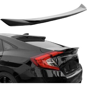 SCITOO ABS Spoiler Wing Fits for 2016-2021 for Honda Civic 1PC Glossy Black Rear Trunk Spoiler Wing