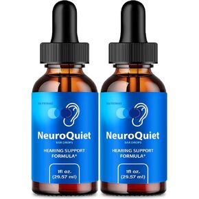 NeuroQuiet Tinnitus Relief for Ringing Ears NeuroQuiet Hearing Support Liquid Drops, Neuro Quiet Auditory Clarity and Healthy Hearing Supplement, Neuro Quiet All Natural Formula Reviews (2 Pack)