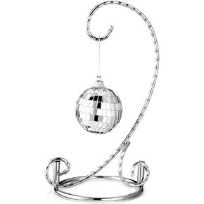 1 Pcs Ornament Display Stand 7.5 H Ornament Stand Holder Hanging Terrarium Bracket Air Plant Holder Hanging Hook for Christmas Home Party Wedding Decoration(Gold)