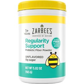 Zarbee's Children's Regularity Support* Prebiotic Fiber Powder, Flavorless Fiber Powder for Kids to Help Reduce Occasional Constipation*, Daily Fiber Supplement for Toddlers, 5.82 oz