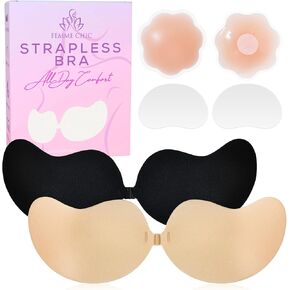 Seamless Strapless Bras for Women & Teen-Backless & Strapless Adhesive Bra