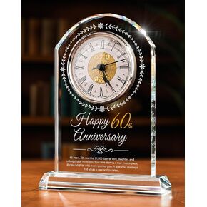 الذكرى الخامسة والعشرين لزواج K9 Crystal Quartz Clock ، 25 عامًا من هدية الزواج ، هدية زخرفة للذكرى سرية سعيدة ، للآباء والأجداد والزوجين