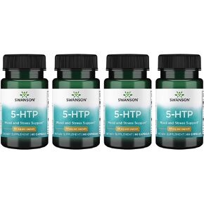 Swanson Amino Acid 5-Htp 50 Milligrams 60 Capsules (4 Pack)