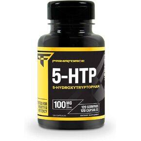 Primaforce 5-HTP 100mg Supplement, 120 Capsules, 100mg Per Serving, 5-Hydroxytryptophan
