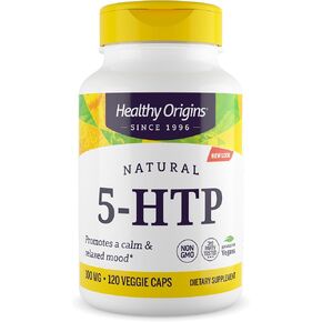 أصول صحية-5-HTP 100mg ، 120 كبسولات خضار ، (5 هيدروكسيريبتوفان) ، غير المعدلة وراثيا ، خالية من الغلوتين ، نباتي