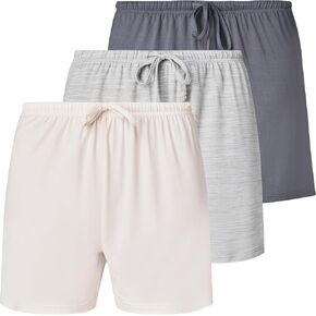 Women's 3 Pack Boxer Pajama Shorts – Womens Sleep Lounge Short’s, Casual Yummy PJ Short for Women (Avail in Plus Size)