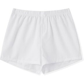Women Y2k Pajamas Shorts Micro Button Boxers Elastic Waist Cute Pj Bottoms Summer Plaid Lounge Short