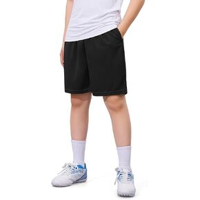 Boys Athletic Shorts Youth Quick Dry Soccer Basketball Running Gym Performance Mesh Sports Shorts for Kids