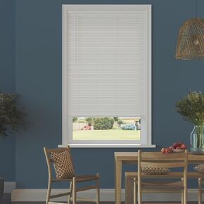 Room Darkening Cordless Mini Blind - 29" W x 64" L - White, Over 1,400 Custom Sizes Starting at 9.97, Durable 1" Vinyl Slats, Smooth Lift Operation, Horizontal Window Shades by Lumino