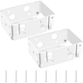 2 Pcs Mini Blind Brackets, 2 Inch White Window Blinds Headrail Holder for Low; Metal Profile Blinds, Blind Brackets for 2 Inch Blinds Installation
