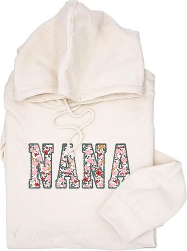 Personalized Embroidered Applique Grandma Sweatshirt Custom Nana Mimi Granny Mamaw Mama Women Gift Mothers Day 2024 in Saudi Arabia