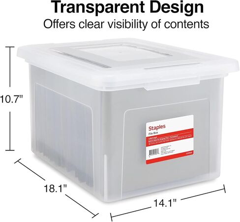 STAPLES Portable File Tote, Letter Size, Black (ST57622) in Kuwait
