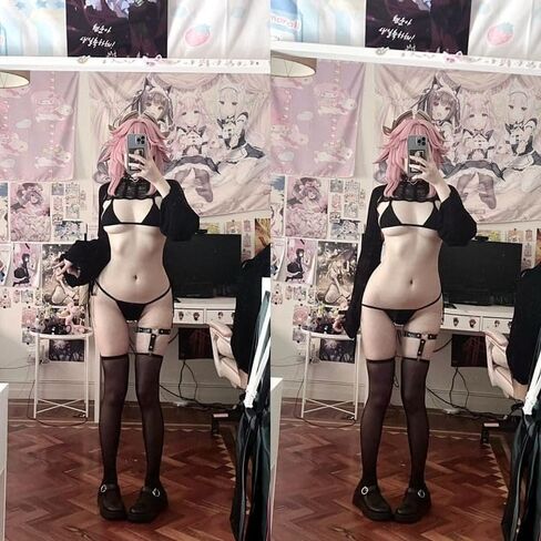 Koruraclub Knitting Coziest Devil Costume （مجموعة من 7 قطع） Gray Premium Sweater Cosplay Lingerie للنساء Cosplay Costume in Saudi Arabia