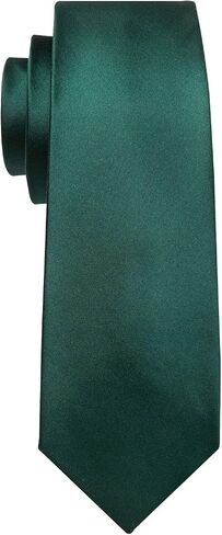 Barry.Wang Plain Men Silk Ties Extra Long Stain Necktie for Wedding Business Handkerchief Cufflinks Set Solid Colors in Saudi Arabia